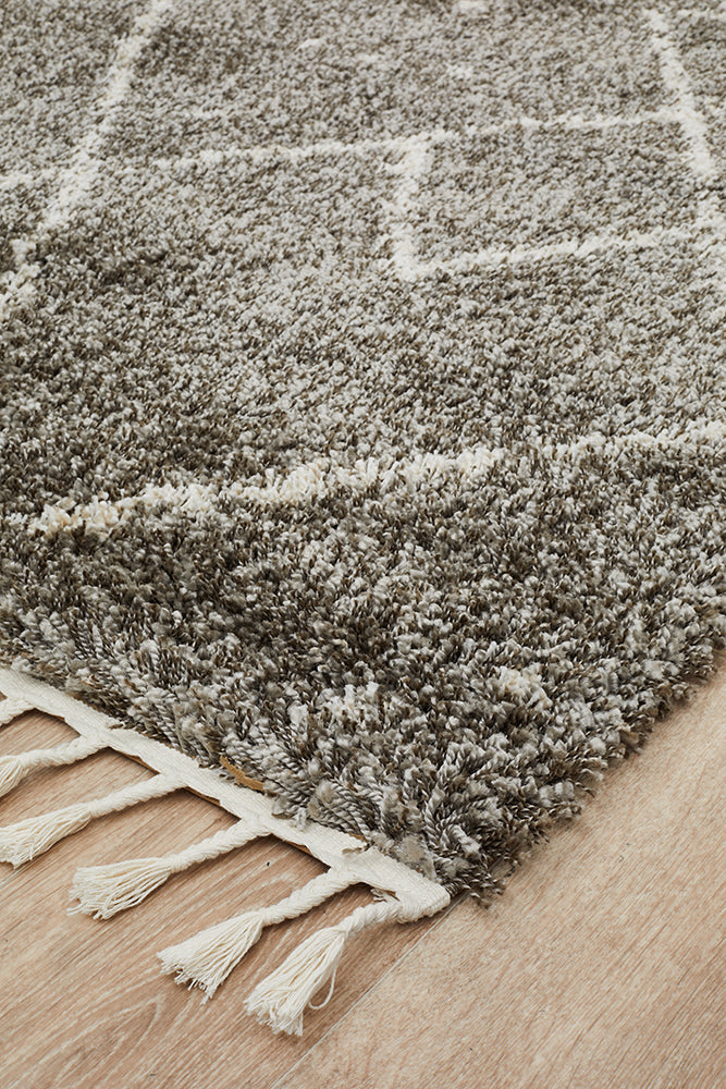 Saffron Tribal Abstract Grey Rug