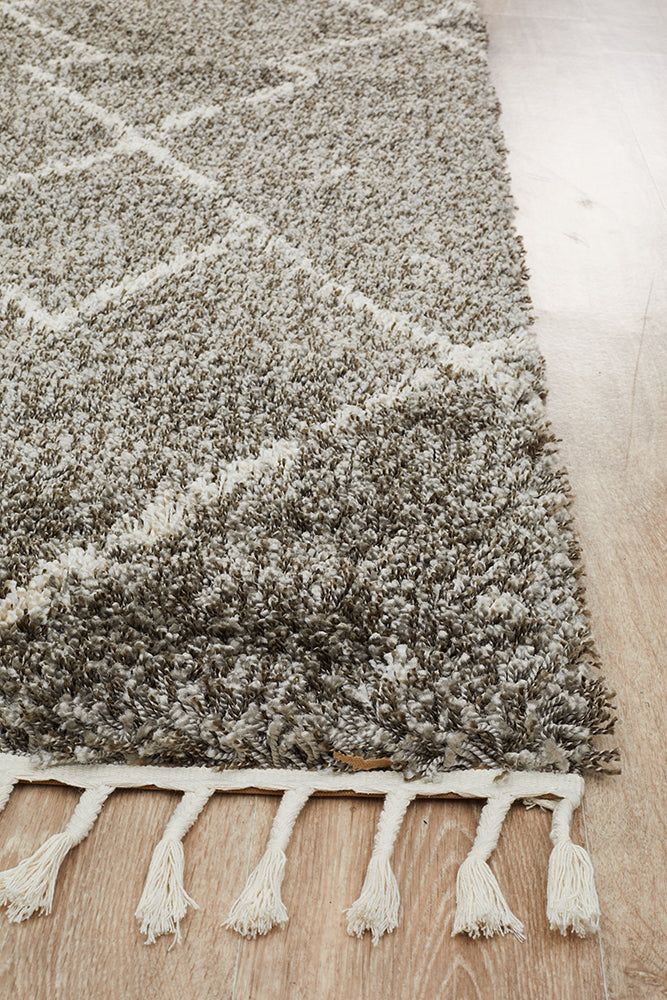 Saffron Tribal Abstract Grey Rug