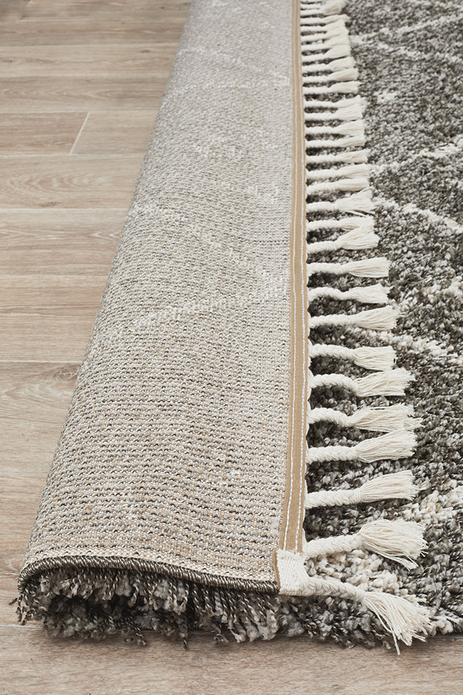Saffron Tribal Abstract Grey Rug