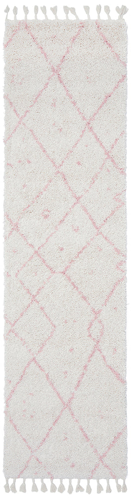 Saffron Tribal Abstract Pink Runner Rug