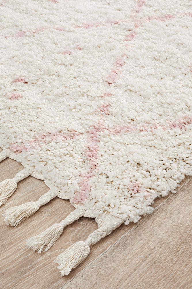 Saffron Tribal Abstract Pink Runner Rug