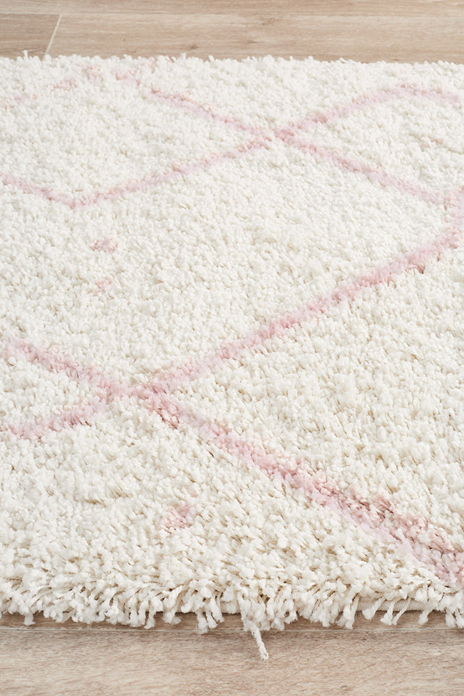 Saffron Tribal Abstract Pink Runner Rug
