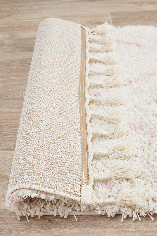 Saffron Tribal Abstract Pink Runner Rug