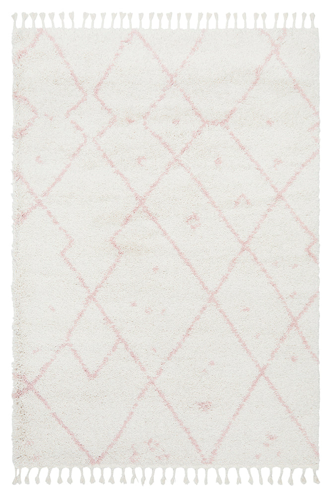 Saffron Tribal Abstract Pink Rug