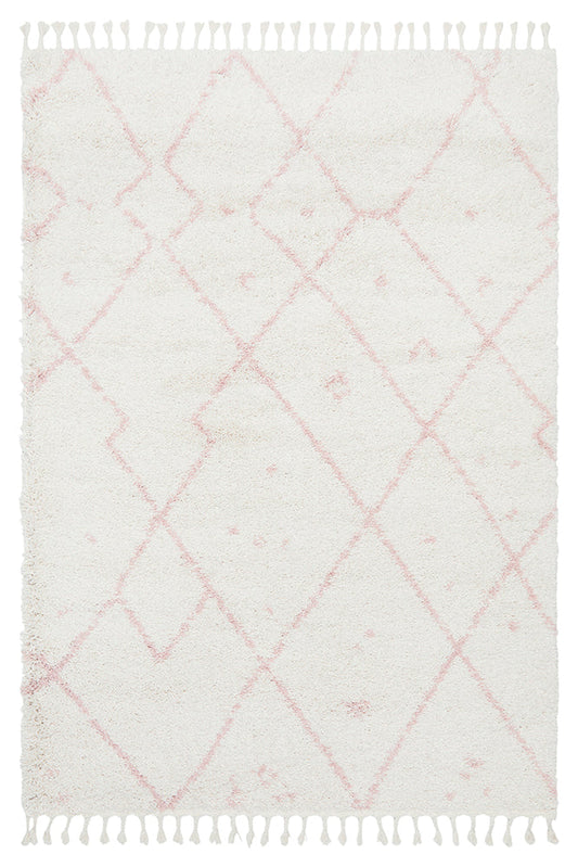 Saffron Tribal Abstract Pink Rug