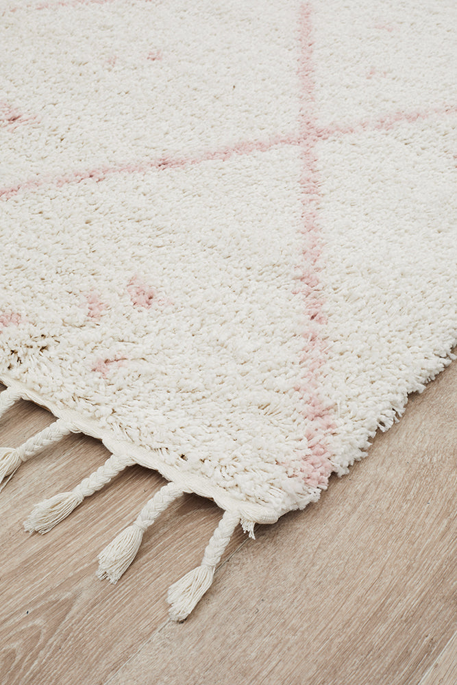 Saffron Tribal Abstract Pink Rug
