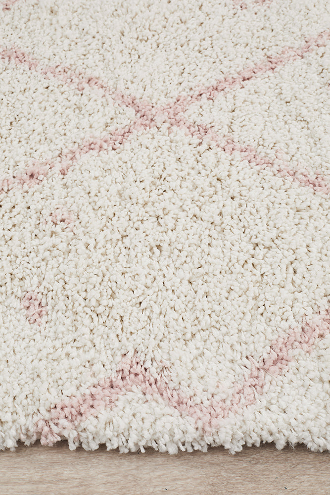 Saffron Tribal Abstract Pink Rug