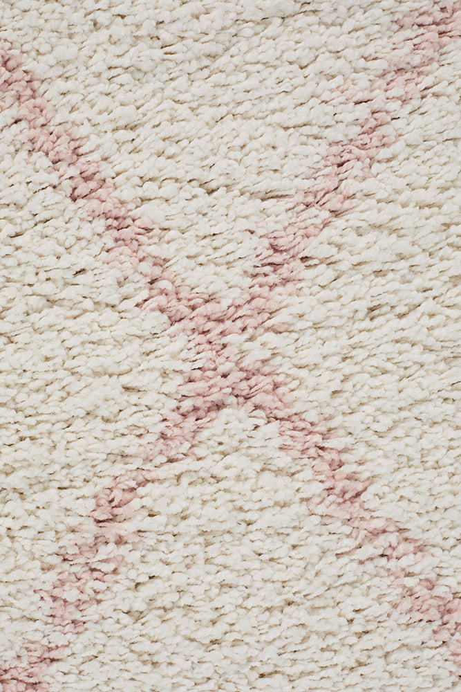 Saffron Tribal Abstract Pink Rug