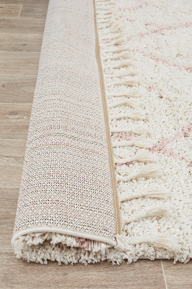 Saffron Tribal Abstract Pink Rug