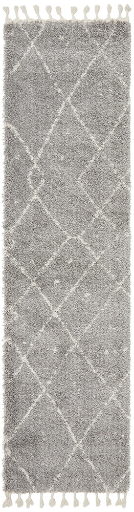 Saffron Tribal Abstract Silver Rug