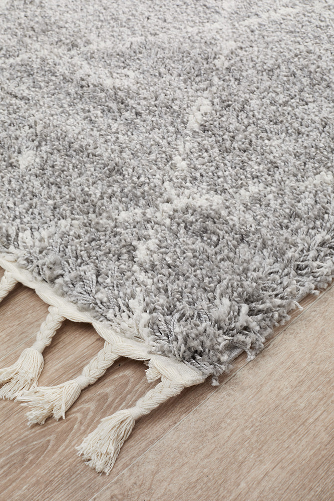 Saffron Tribal Abstract Silver Runner Rug