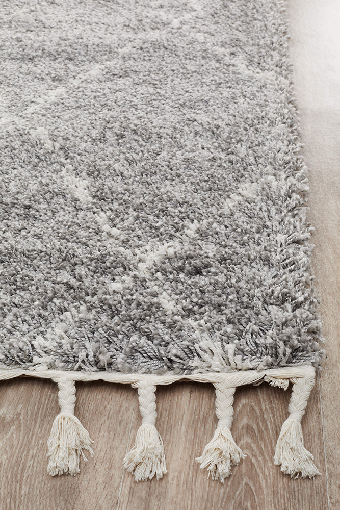 Saffron Tribal Abstract Silver Runner Rug