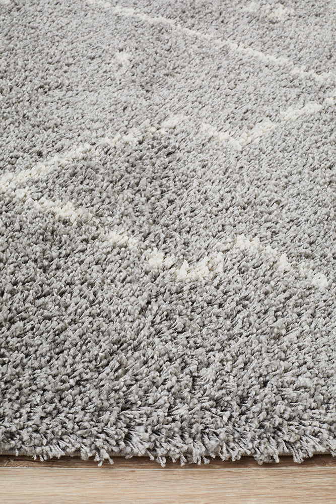 Saffron Tribal Abstract Silver Rug