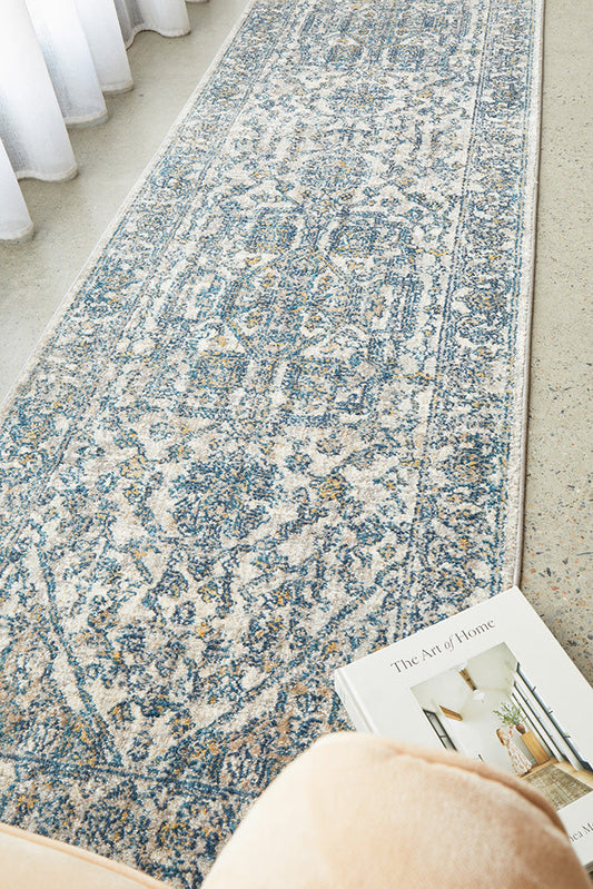 Sasha Blue Runner Rug