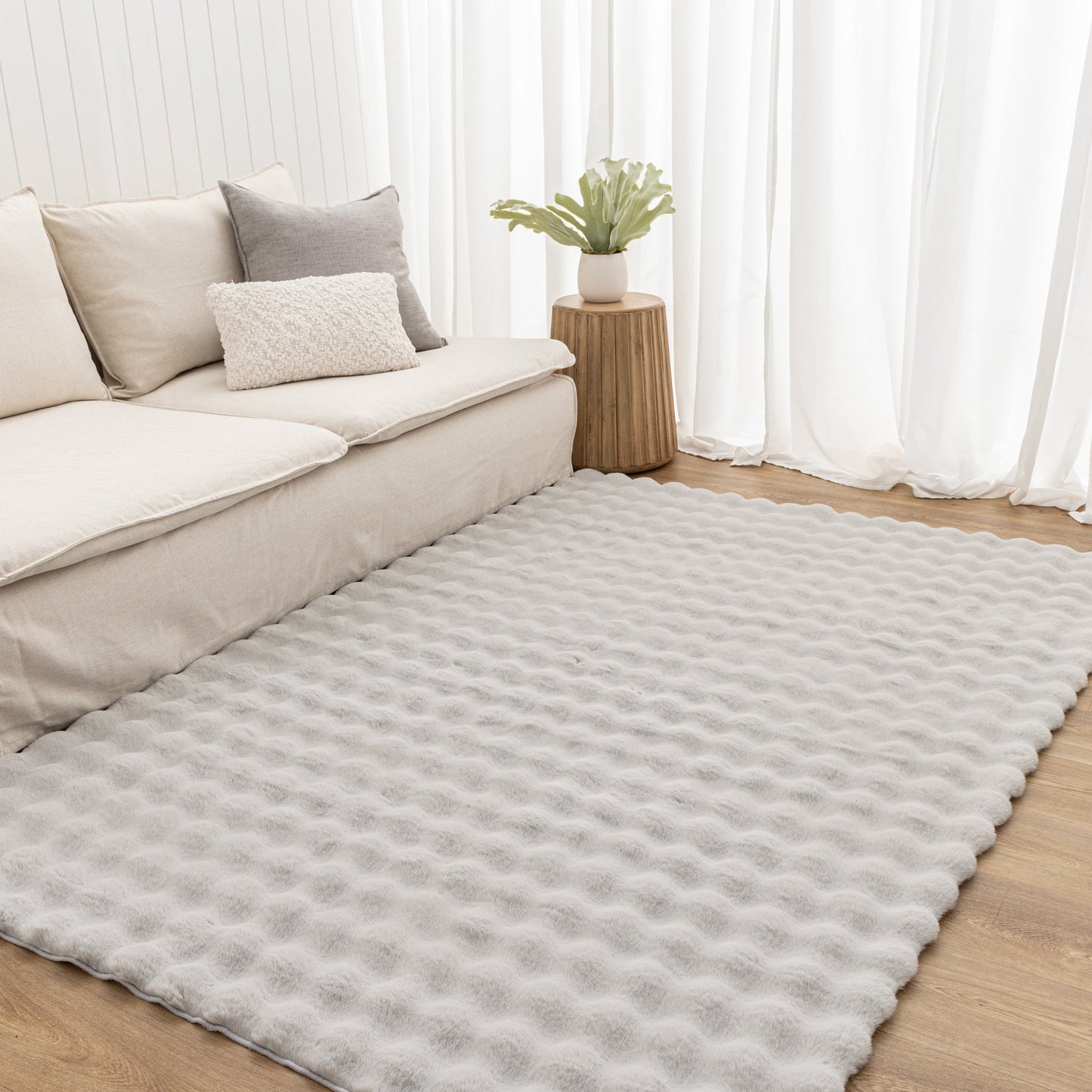 Purity Machine-Washable Rug Silver