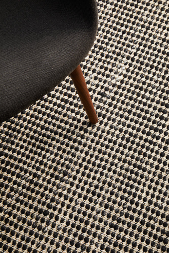 Skandinavian Skandi Weave Black Rug