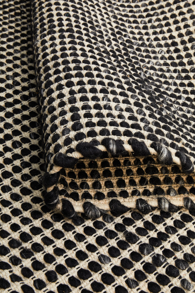 Skandinavian Skandi Weave Black Rug