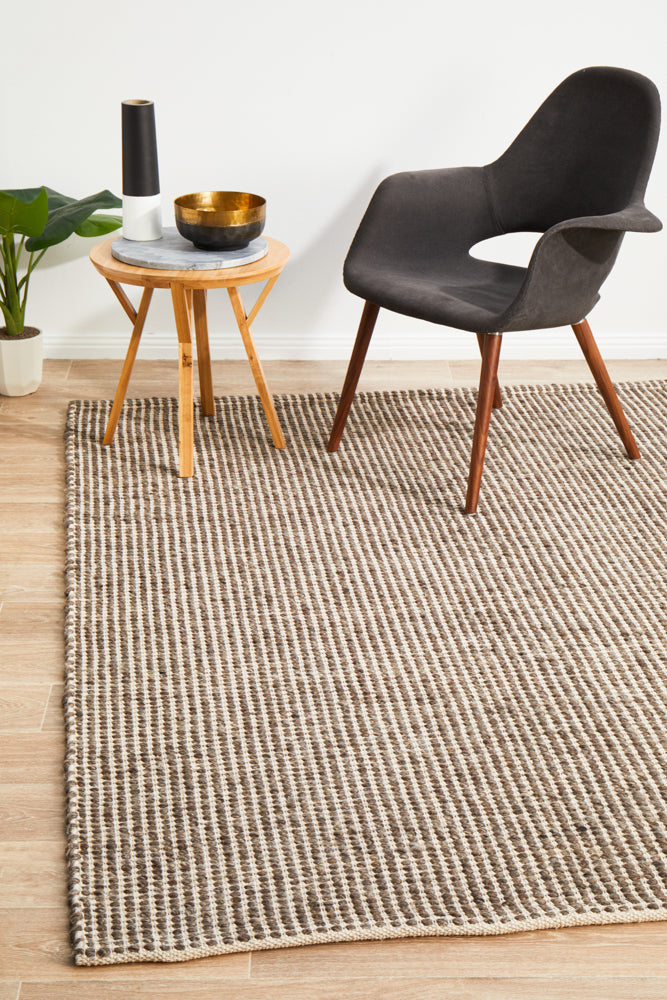 Skandinavian Skandi Weave Brown Rug