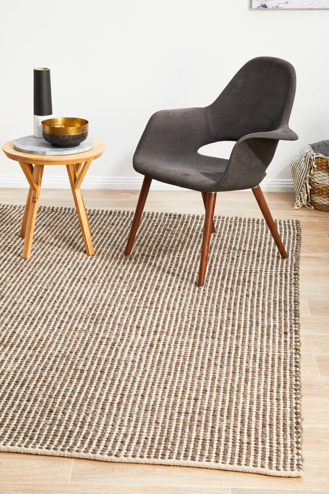 Skandinavian Skandi Weave Brown Rug