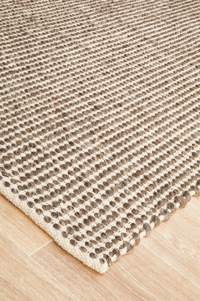 Skandinavian Skandi Weave Brown Rug