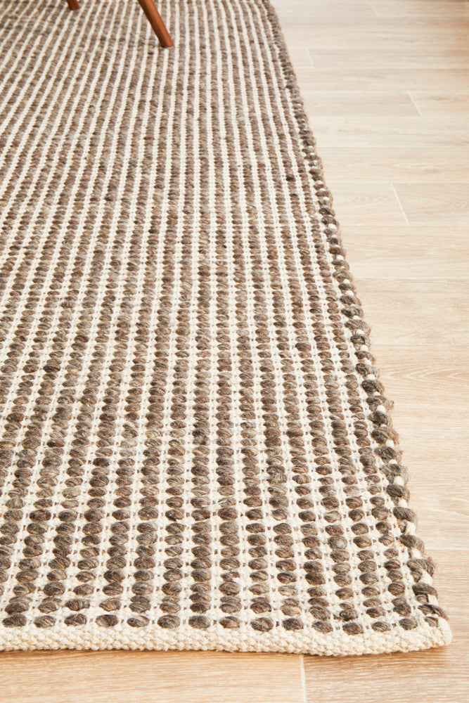 Skandinavian Skandi Weave Brown Rug