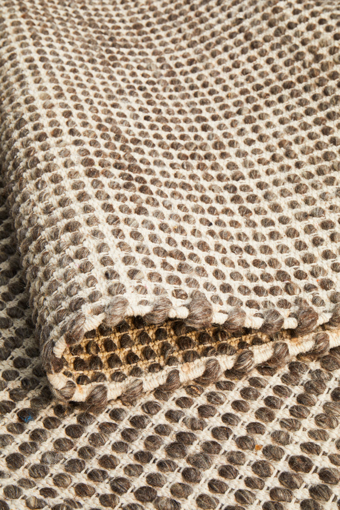 Skandinavian Skandi Weave Brown Rug