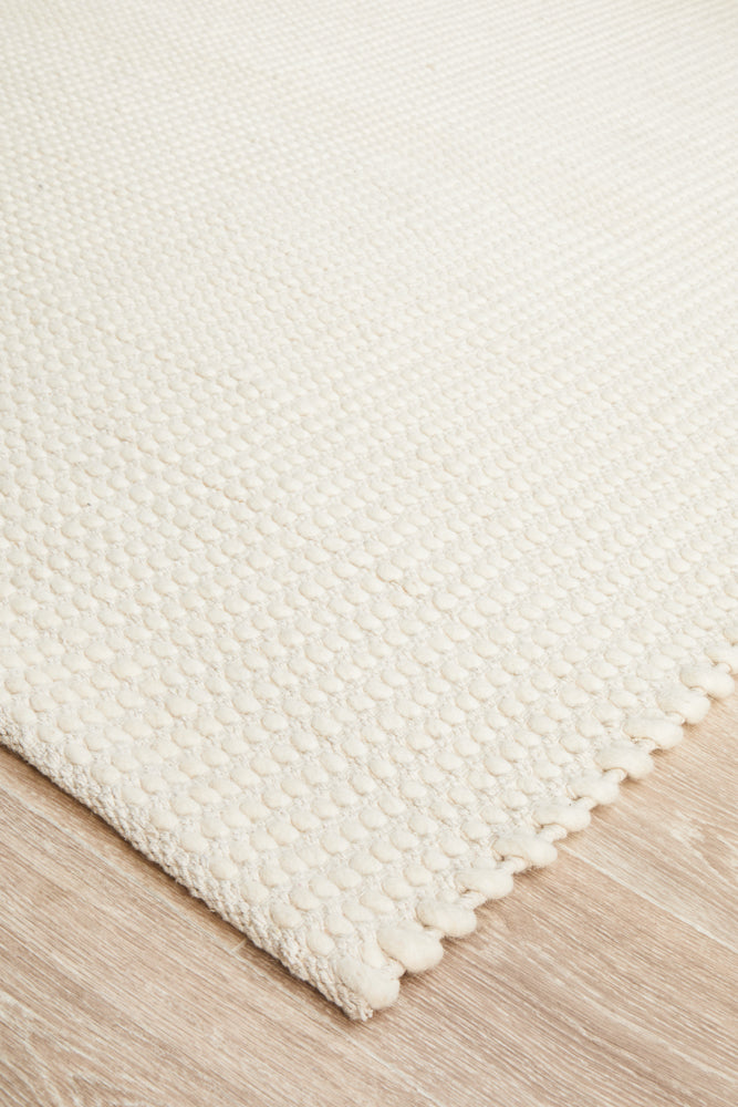 Skandinavian Skandi Weave White Rug