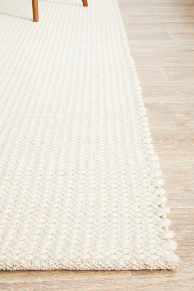Skandinavian Skandi Weave White Rug