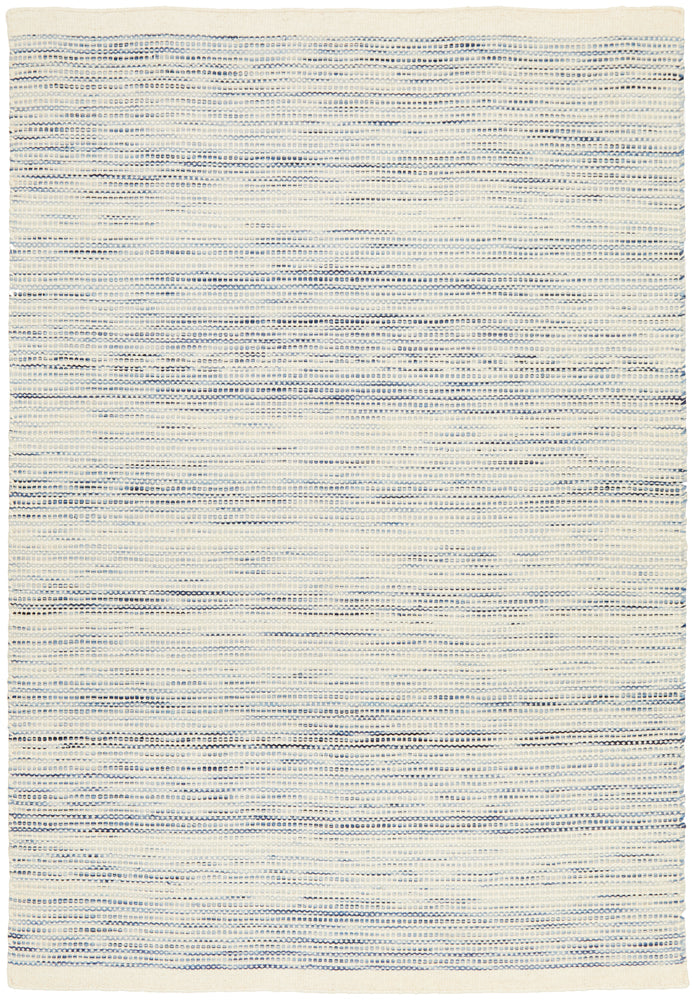 Skandinavian Skandi Stripe Weave Blue Rug