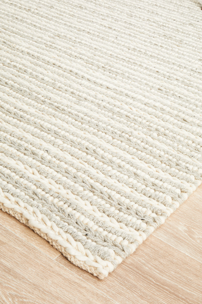 Skandinavian Skandi Braid Grey Rug