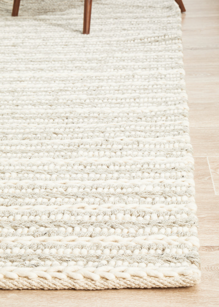 Skandinavian Skandi Braid Grey Rug