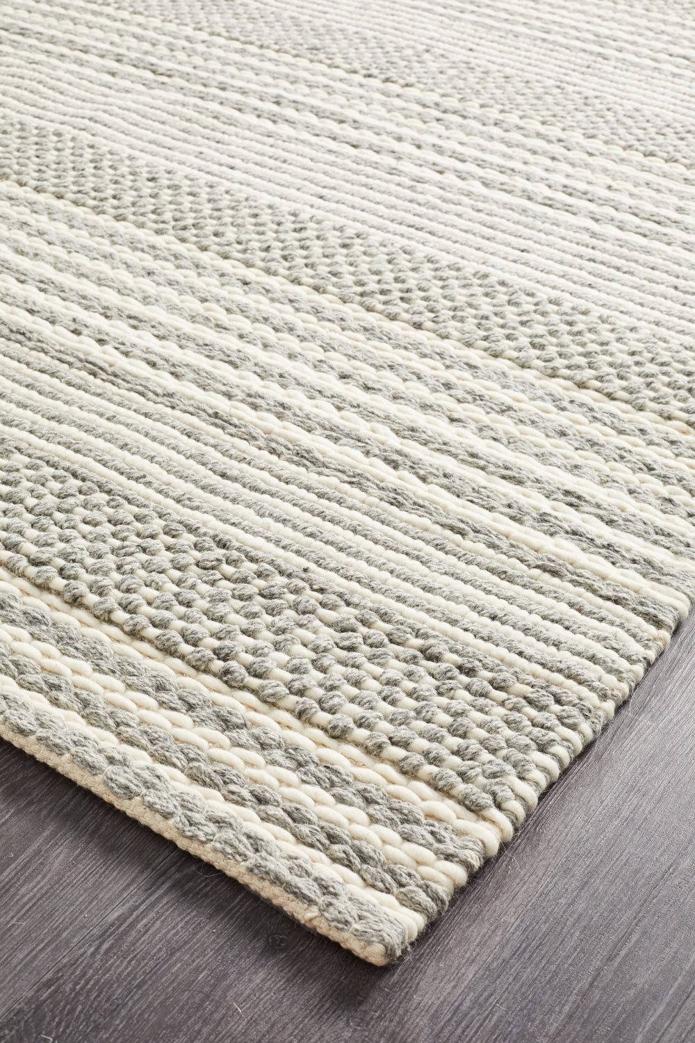 Skandinavian Skandi Multiple Weave Silver Rug