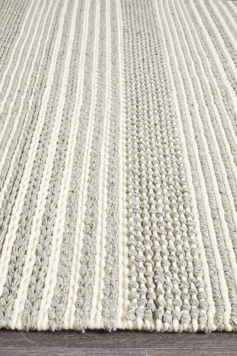 Skandinavian Skandi Multiple Weave Silver Rug