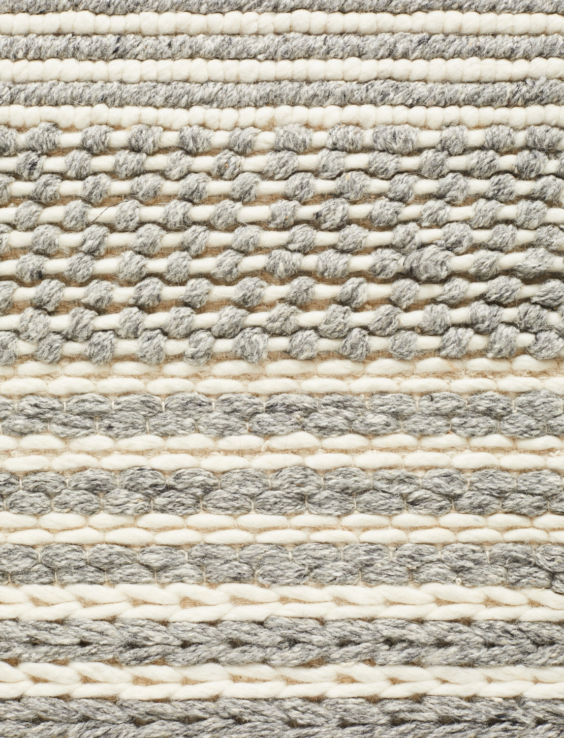 Skandinavian Skandi Multiple Weave Silver Rug