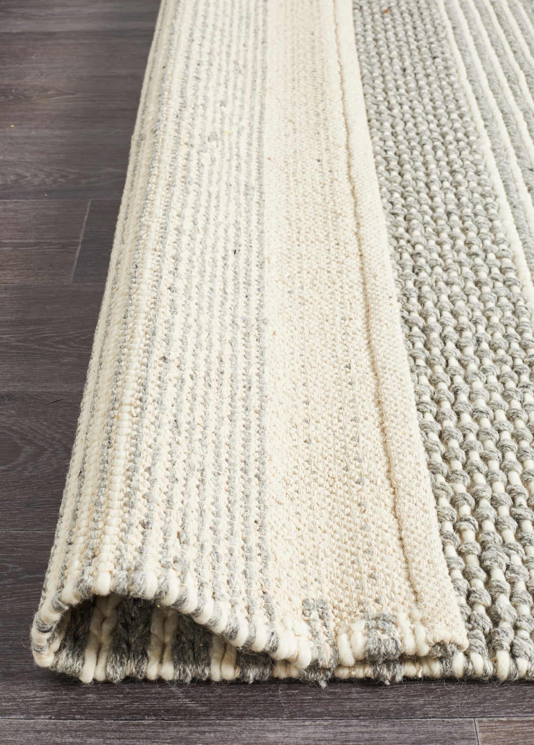 Skandinavian Skandi Multiple Weave Silver Rug