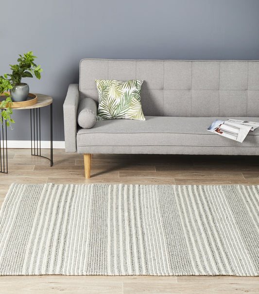 Skandinavian Skandi Multiple Weave Silver Rug