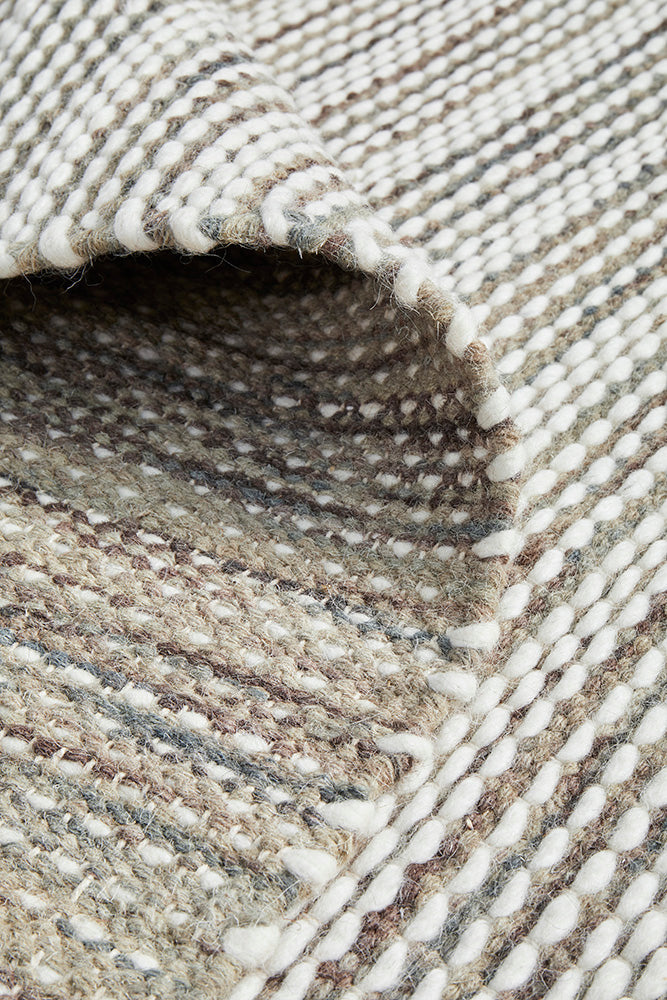 Skandinavian Skandi Stripe Silver Rug