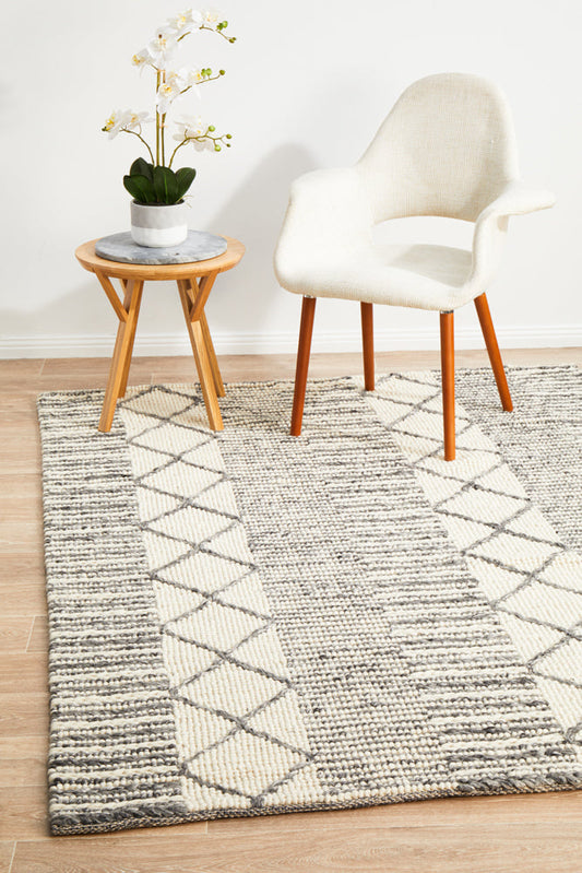 Skandinavian Skandi Tribal Grey Rug