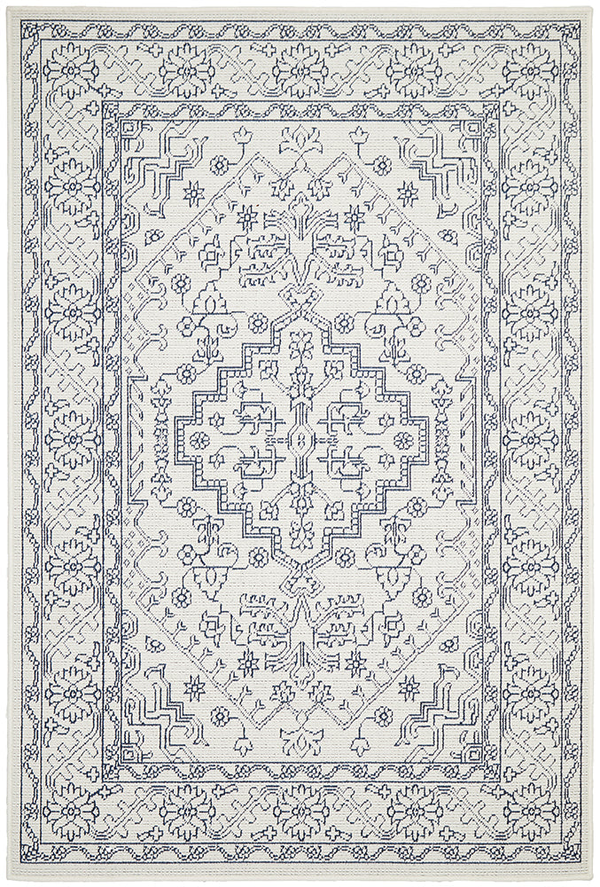 Seaside Traditional White Rug