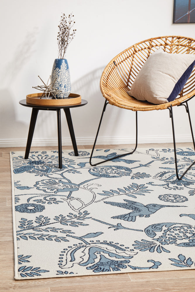 Seaside Floral White Rug