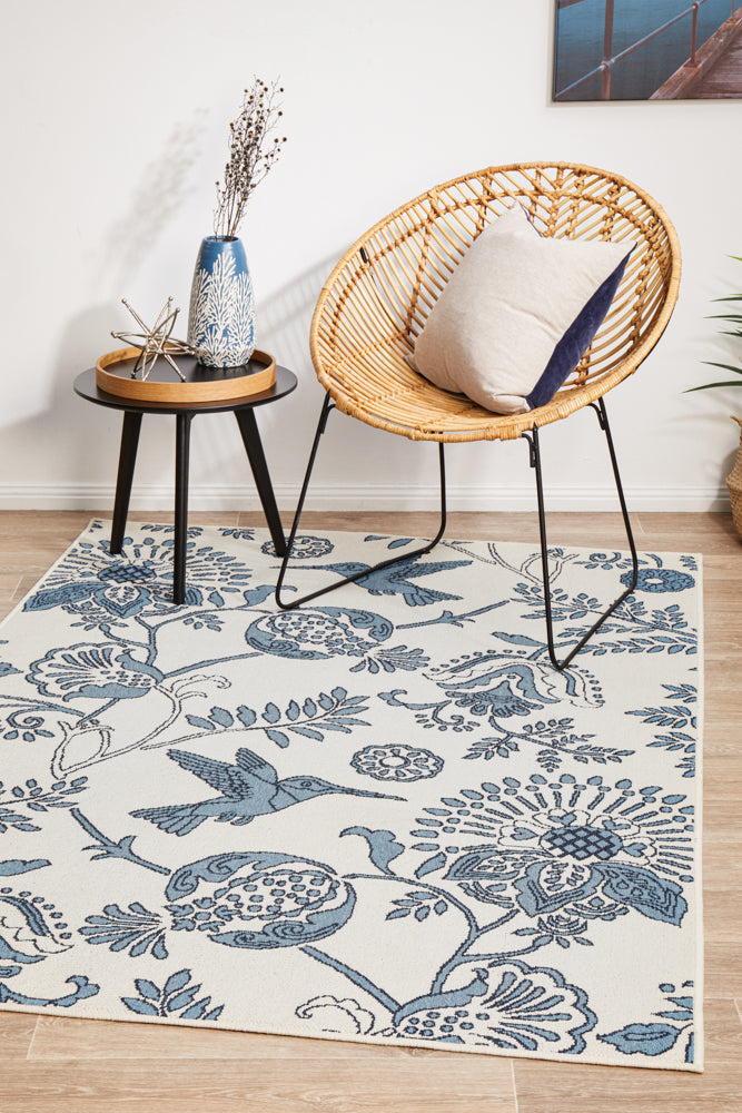 Seaside Floral White Rug