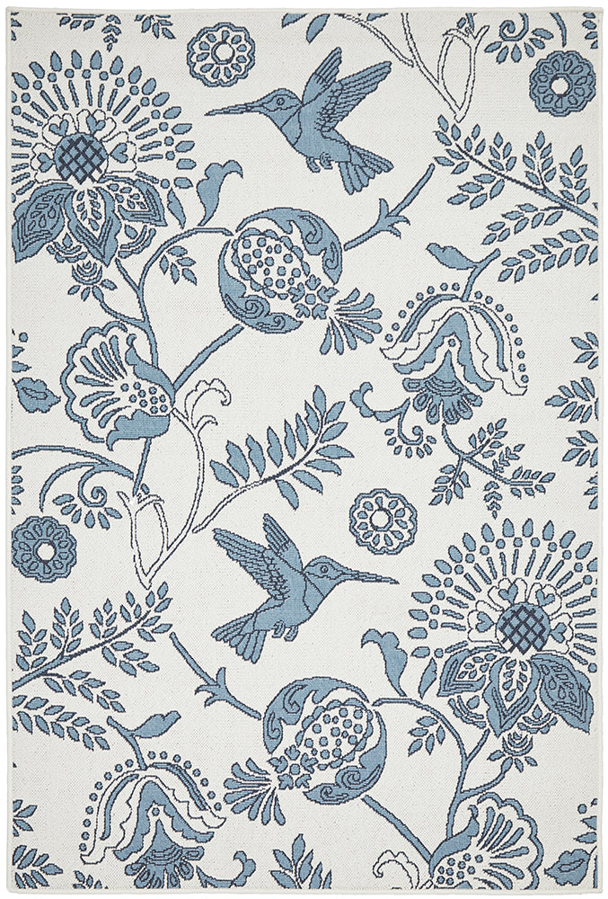Seaside Floral White Rug