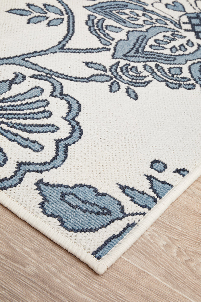 Seaside Floral White Rug