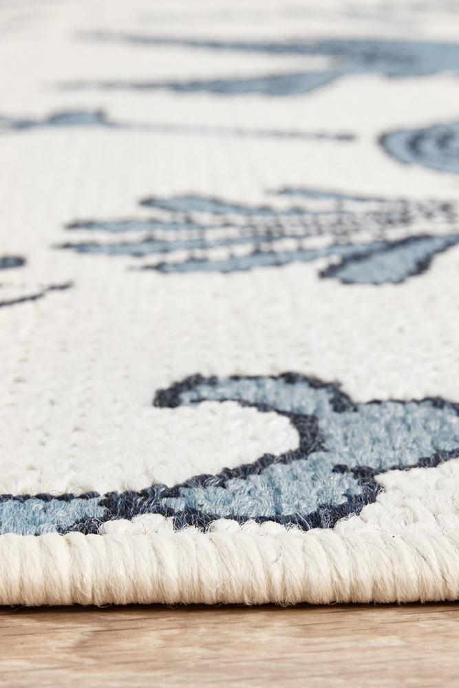 Seaside Floral White Rug