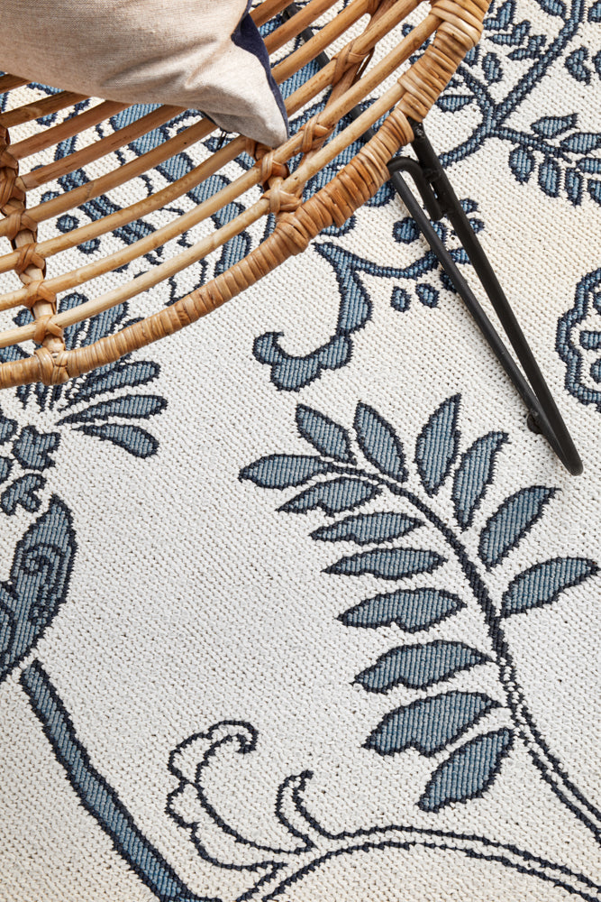 Seaside Floral White Rug