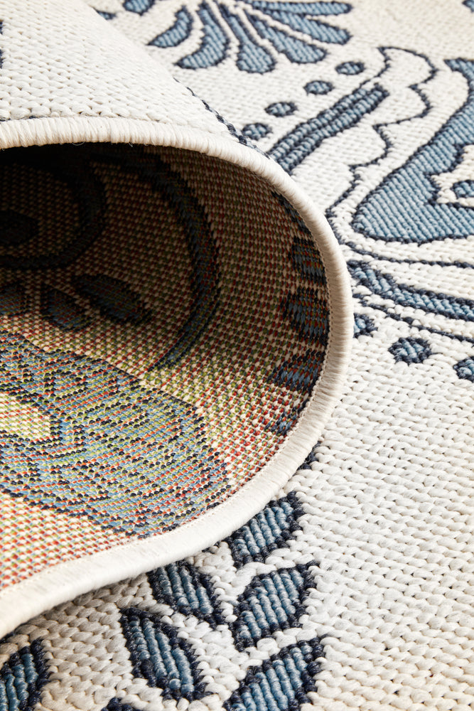 Seaside Floral White Rug