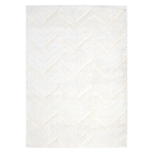 Tender Chevron Cream Shag Rug