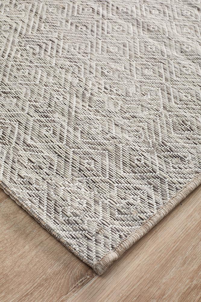 Terrace Diamond Natural Runner Rug