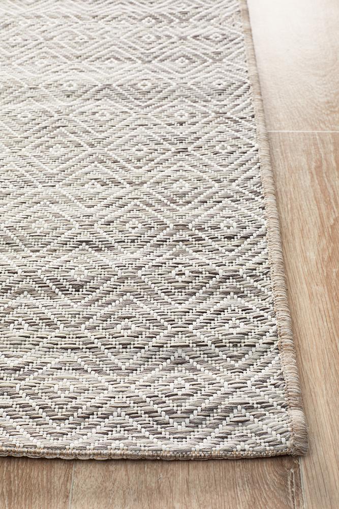 Terrace Diamond Natural Runner Rug