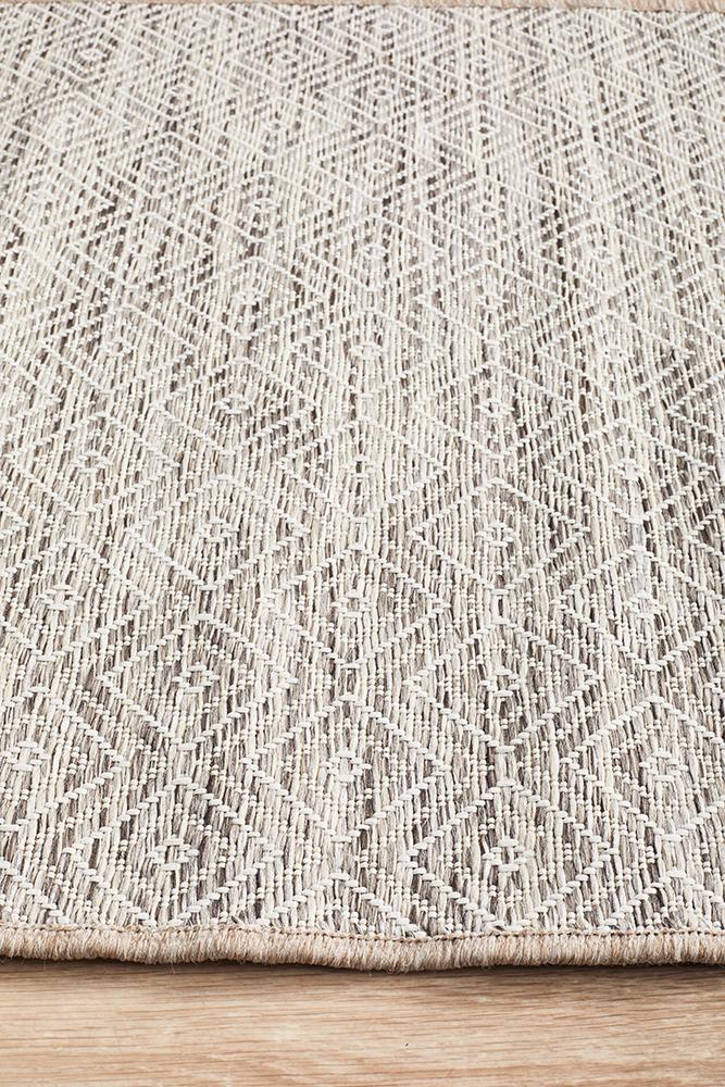 Terrace Diamond Natural Runner Rug